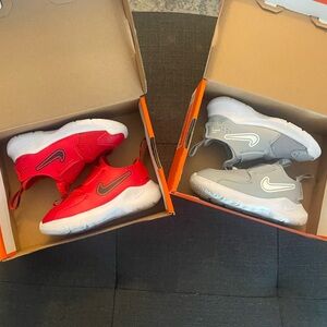 Nike Flex Runner Red and Gray Sneaker Bundle